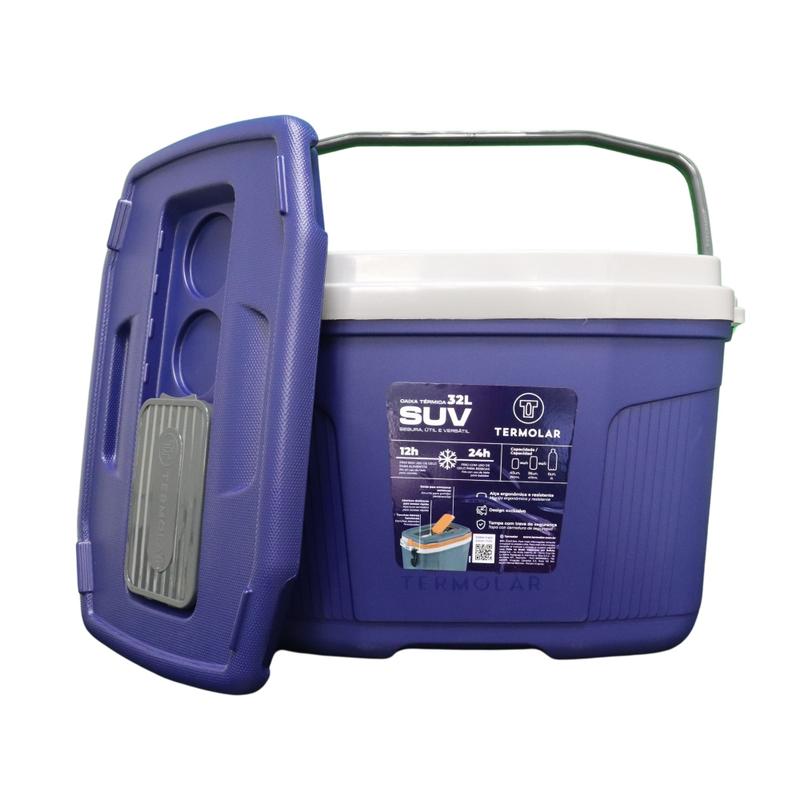 Caixa Térmica SUV 32 Litros Azul Tech Conservação Térmica 12h sem